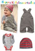 Conjunto Boy 3 pcs.Touca+ Body manga longa + Macacão